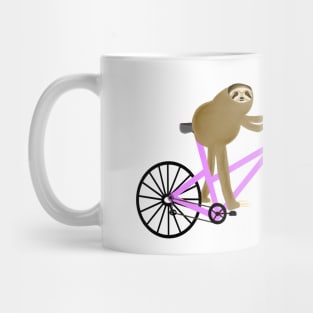 Sloth Riding a Lavender Bicycle Mug